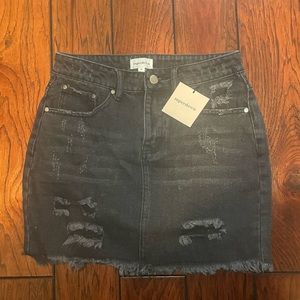 NWT Superdown Black Denim Skirt